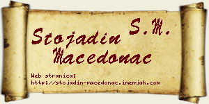 Stojadin Macedonac vizit kartica